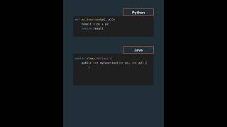 Java vs Python #function