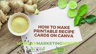 How to make simple recipe cards to give to your customers