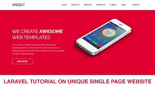 Laravel Tutorial Single page Website Development | Part 7