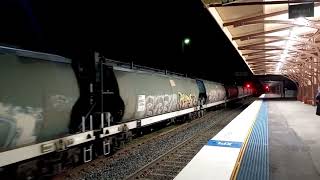 Night Freight Train Action At Parkes NSW. 28 September 2022