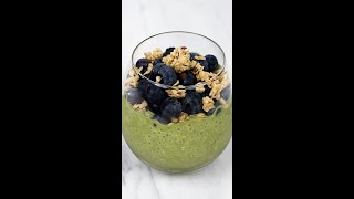 Green Tea Chia Seeds Overnight Oats #Shorts #MyYouTubeRecipe