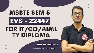 MSBTE SEM 5 - EVS - 22447 | FOR FOR IT / CO / AIML | TY DIPLOMA