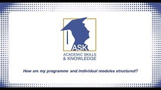 How are my programme and individual modules structured?