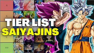 TIER LIST DE TODOS OS SAIYAJINS DE DRAGON BALL