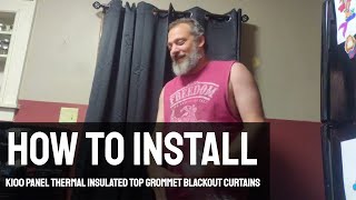 How to install Window Treatment K100 Panel Thermal Insulated Top Grommet Blackout Curtains