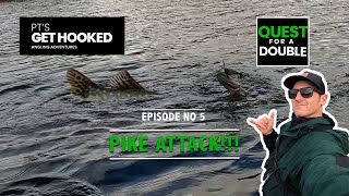 A massive pike attacked my pike!! Quest For Double Figure Pike EP 05