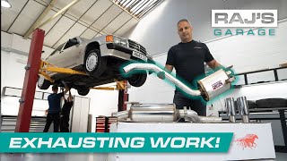 Mercedes 190E 2.5-16v Cosworth NEW Exhaust & Trying to Fix Engine Gremlins! Raj's Garage Ep50