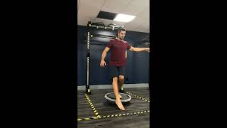 Clock toe tap Bosu