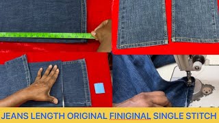 Jeans Length Original Finigal single stitch how To Make Ankle Length Jeans Without Cutting and Sth