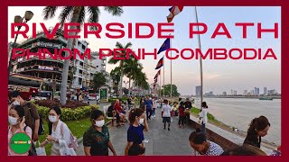 Mekong RiverSide Path | Phnom Penh Cambodia | Walking tour