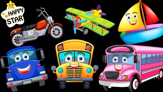 Vehicle Dancing - Car, Bus, Planes, Boats and more - Baby Videos - Happy Star Dancing