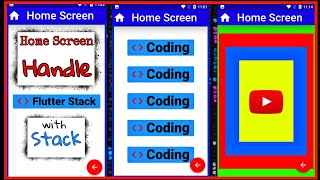 تصميم هيكل الصفحه الرئيسيه للتطبيق 📱🧑‍💻 Flutter App Home Screen Handle With Stack