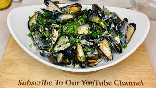 Grilled Mussels with Creamy White Wine Garlic Sauce Recipe | How to Smoke Mussels