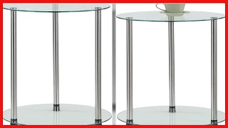 Great product -  Convenience Concepts Designs2Go Classic Glass 2 Tier Round End Table, Glass