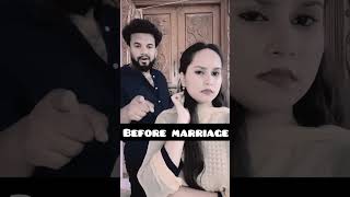 Before vs after marriage #beforeandafter #marriage #before #after #wife #husband #couple #yt #shorts