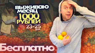 С МЕНЯ ХВАТИТ 🔥 Бесплатная ЕДА 😲 Живу МЕСЯЦ НА 1000 РУБЛЕЙ дни 23-25