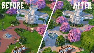 Magnolia Blossom Park || Renovating Base Game || The Sims 4: Speed Build