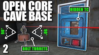 I BUILT AN OPEN CORE CAVE BASE WITH INNER PEEKS BELOW A CLAN | Solo Rust