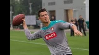 SuperBowl Commercial:Ronaldo Playing American Football