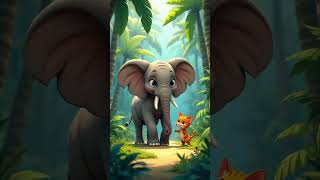 Friendship between cat and elephant!#virelshorts