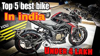 2024 top 5 best performance bikes in india under 4 lakh,, On road price | yuvi The Biker