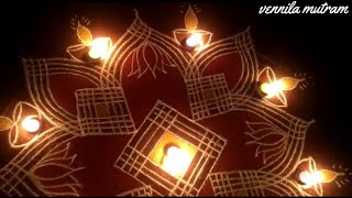 Karthigai padi kolam || lotus kolam || vilakku kolam || kavi kolam