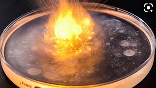 sodium metal and water highly exothermic reaction. viral short#