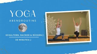 Yoga Abendroutine | Hüfte, Rücken & Schultern | 20 Minuten | Besser einschlafen