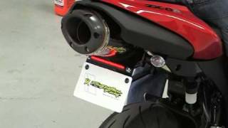 Kawasaki ZX-6R with Two Brothers Racing Slip-on Exhaust and the included Fender Eliminator Kit