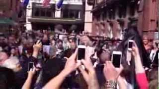 Philomena Lynott Talks To The Crowd On Harry Street