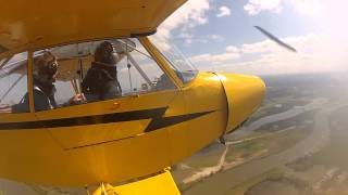 Piper Super Cub flying PH-ZVC with Ewald Polinder filmed with GoPro Hero 2