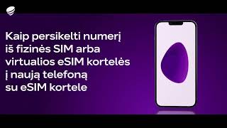 Telia eSIM telefone. SIM kortelės perkėlimas tarp iPhone telefonų.