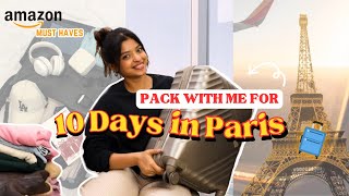 Pack w/ me for a PARIS trip 🇫🇷✨ Amazon travel & winter essentials haul // Alfiya Karim Khan