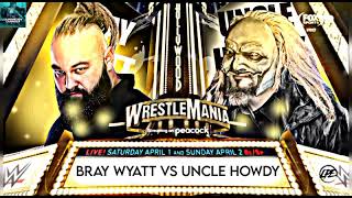 WWE WRESTLEMANIA 39 BRAY WYATT VS UNCLE HOWDY CUSTOM MATCH CARD