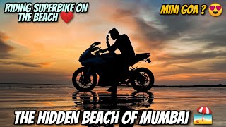 The Hidden Beach of Mumbai 🏖| Erangal Beach | Riding Superbike on the beach | Was it a bad idea 🤔 ?