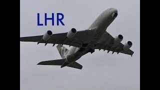 Cloudy Morning Takeoffs & Banking Compilation, RW09R at London Heathrow Airport ✈️