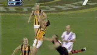 Essendon take 15 seconds to break apart Hawthorn Round 9 2001