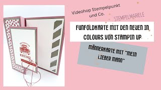 schnelle Funfoldkarte basteln mit den neuen InColours von StampinUp/ Videohop Stempelpunkt und Co.