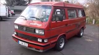 1988 VW Transporter T3 Westfalia startup, engine and in-depth tour