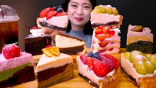 🍰Gateau😍꾸덕쫀득✨식감 맛집! 타르트와 갸또 종류별 먹방❤[Tart,Cake,Tiramisu,Strawberry,Matcha,Ganache Chocolate] Mukbang