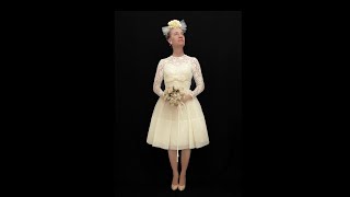 Vintage 1963 wedding dress restoration