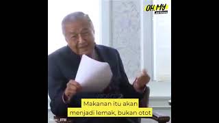 Penjelasan terbaik Tun Mahathir mengenai Makan utk hidup, bukan hidup untuk makan.