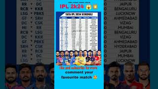 IPL 2k24 😱💥 match schedule 💥😱 #ipl #cricket #dhoni #rcb #csk #ipl2024 #mahendrasinghdhoni #shorts