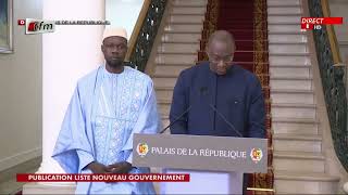 La liste complète des ministres du nouveau gouvernement de bassirou diomaye fay