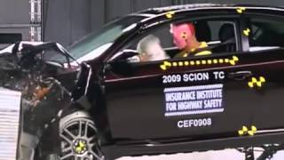 Crash Test2009 Scion tC moderate overlap test