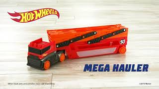 Camion Hot Wheels by Mattel Mega transportator cu trailer