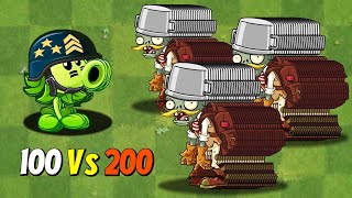 PVZ 2 Challenge - 100 Plants Vs 200 Zombies Level 5 - Zombie Custom Speed