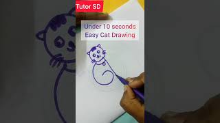 Easy Cat drawing #shorts #drawing