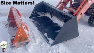 Snow Bucket for a Kubota L3901Tractor