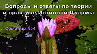 Вопросы и ответы по теории и практике Истинной Дхармы. Семинар №4